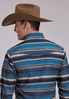 Roper Serape Stripe Western Snap Shirt - Broken horn