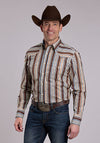 Roper Vintage Vertical Stripe Snap Shirt - Broken horn