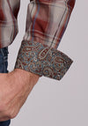 Roper Red Rock Plaid Western Snap Shirt - Broken horn