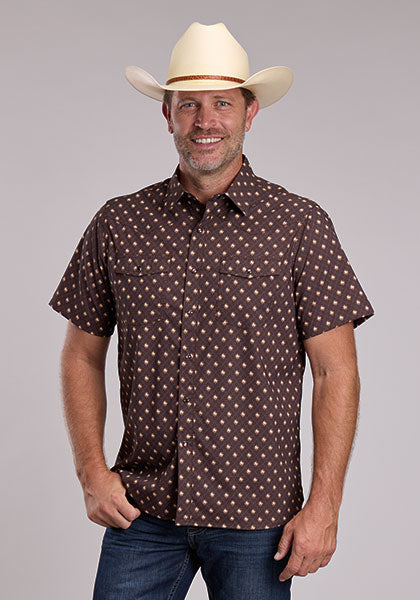 Roper Men Western Argyle Print