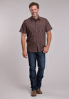 Roper Men Western Argyle Print