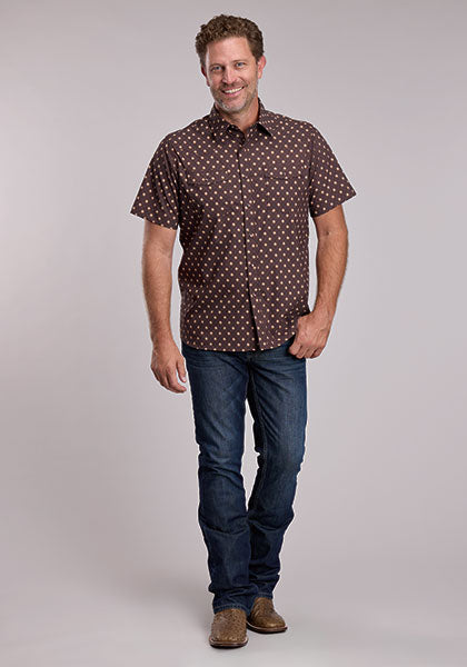 Roper Men Western Argyle Print