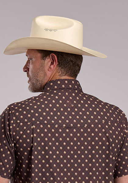 Roper Men Western Argyle Print
