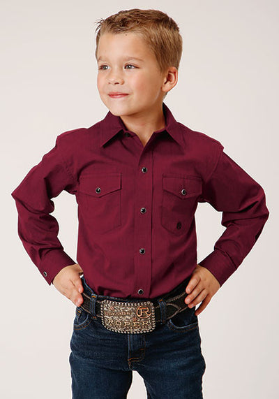 Roper Boys Black Fill Solid Wine
