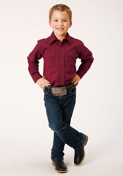 Roper Boys Black Fill Solid Wine