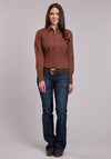 Roper Solid Poplin Snap Shirt - Women - Broken horn