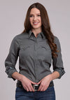 Roper Solid Poplin Snap Shirt - Women - Broken horn