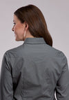 Roper Solid Poplin Snap Shirt - Women - Broken horn