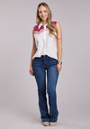 Roper Cream Rayon Challis Top