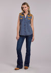 Roper Blue Denim Western Blouse