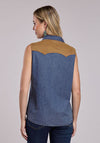 Roper Blue Denim Western Blouse