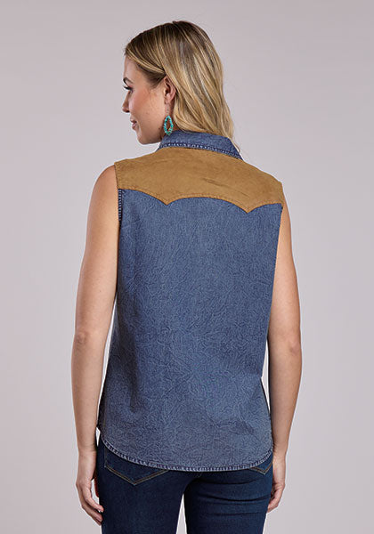 Roper Blue Denim Western Blouse
