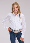 Roper Girl's White Eyelet Western Shirt