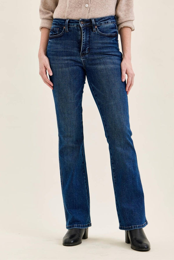 Judy Blue High Waist Tummy Control Bootcut - Broken horn