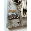 Western Steer Skull with Stone Stud Earrings