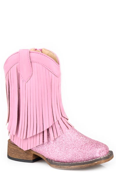 Roper Wide Square Toddler Boot - Double Fringe