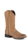Roper Men Tan All Over Oiled Leather Boot