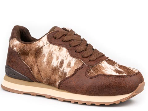 Roper Woman Black Giddyup Longhorn Jogger Shoes - Broken horn