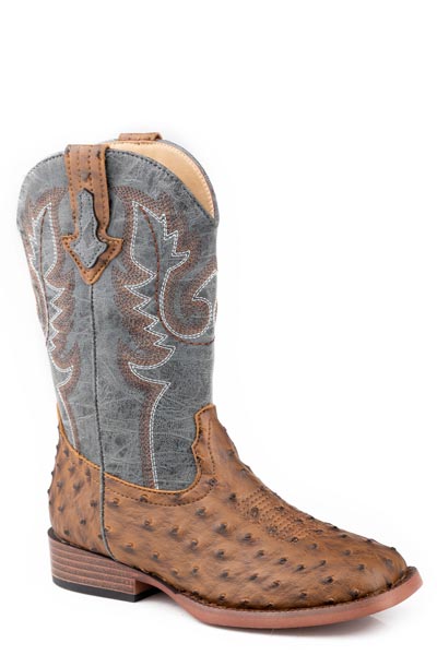 Roper Wide Sqaure Kids Boot - Bumps