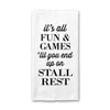 Stall Rest Funny Horse Towel