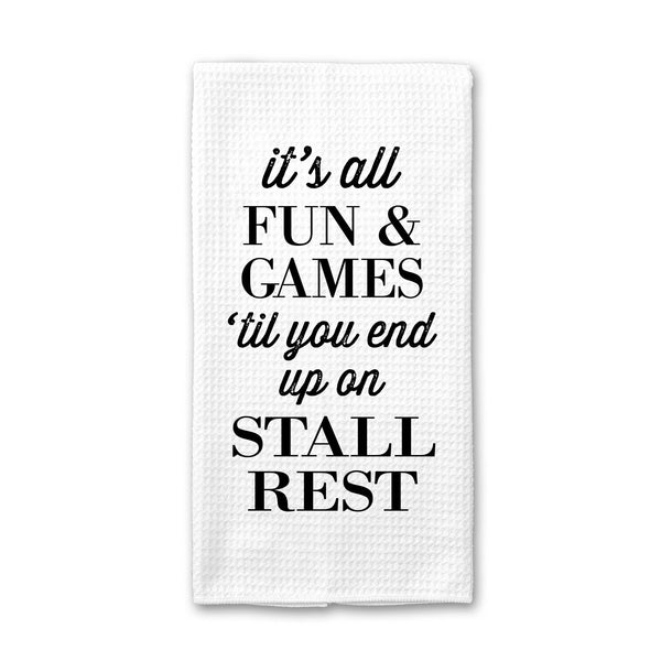 Stall Rest Funny Horse Towel