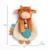 Itzy Ritzy Highland Cow Itzy Friends Lovey™ Plush - Broken horn