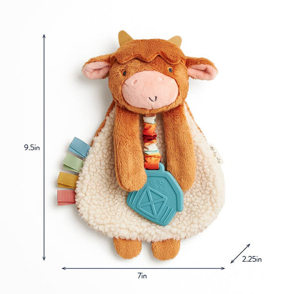 Itzy Ritzy Highland Cow Itzy Friends Lovey™ Plush - Broken horn