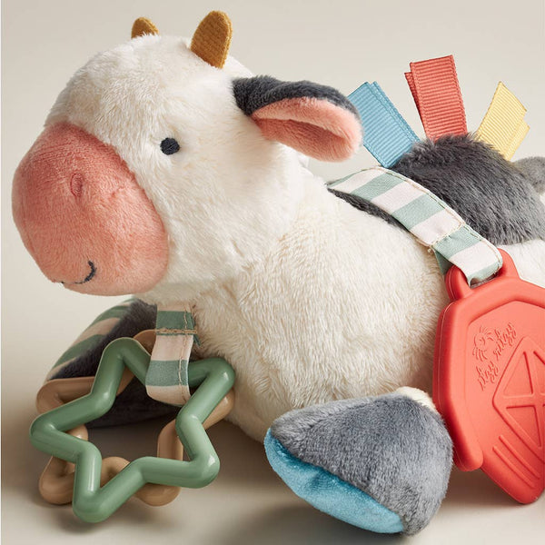 Itzy Ritzy Cow Itzy Friends Link & Love™ Activity Plush - Broken horn