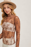 Floral Embroidery Lace Mesh Layering Top