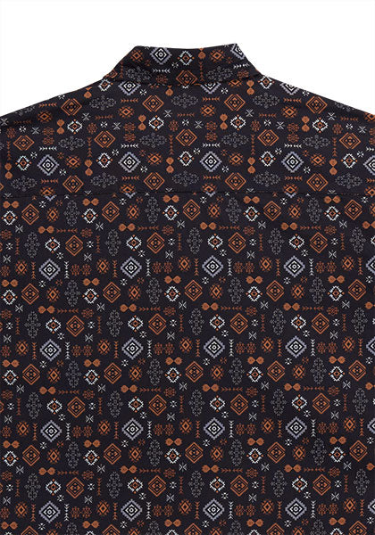 Tin Haul Aztec Print Snap Shirt - Broken horn