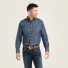 Ariat Men Keanu Classic Fit Shirt - Blue