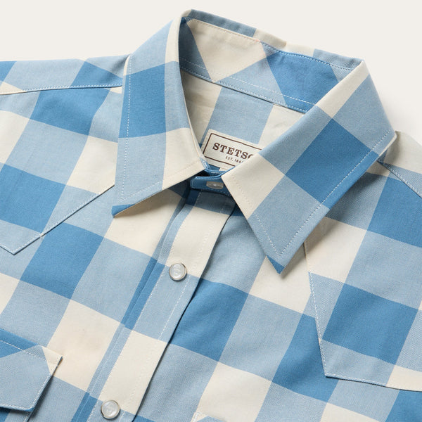 Stetson Men's Denim Buffalo Oxford