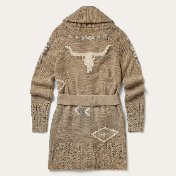 Stetson Women's Western Shawl Cardigan - Broken horn