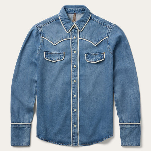 Stetson Piped Denim Blouse