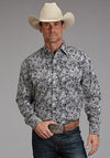 Stetson Men Snap Shirt Greenspring Paisley