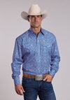 Stetson Blue Scroll Print