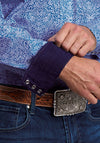 Stetson Blue Scroll Print