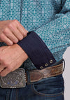 Stetson Teal Print