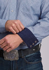 Stetson Steel Blue Western Snap Shirt - Broken horn