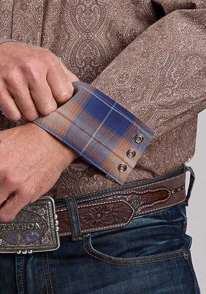 Stetson Highland Paisley Western Snap Shirt - Broken horn