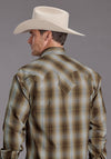 Stetson Men Sand Dobby Plaid