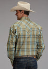 Stetson Mens 2 Pocket Sand Ridge Plaid Snap Shirt