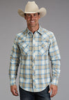 Stetson Mens Snap Plaid Sand