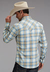 Stetson Mens Snap Plaid Sand