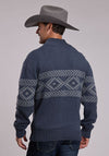 Stetson Men's Aztec Border Sweater - Broken horn
