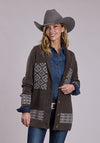 Stetson Wool Blend Cardigan Sweater - Broken horn