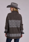 Stetson Wool Blend Cardigan Sweater - Broken horn