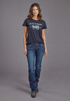 Stetson Women Distressed Running Horse Tee