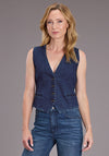 Stetson Women Dark Wash Stretch Denim Vest