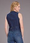 Stetson Women Dark Wash Stretch Denim Vest